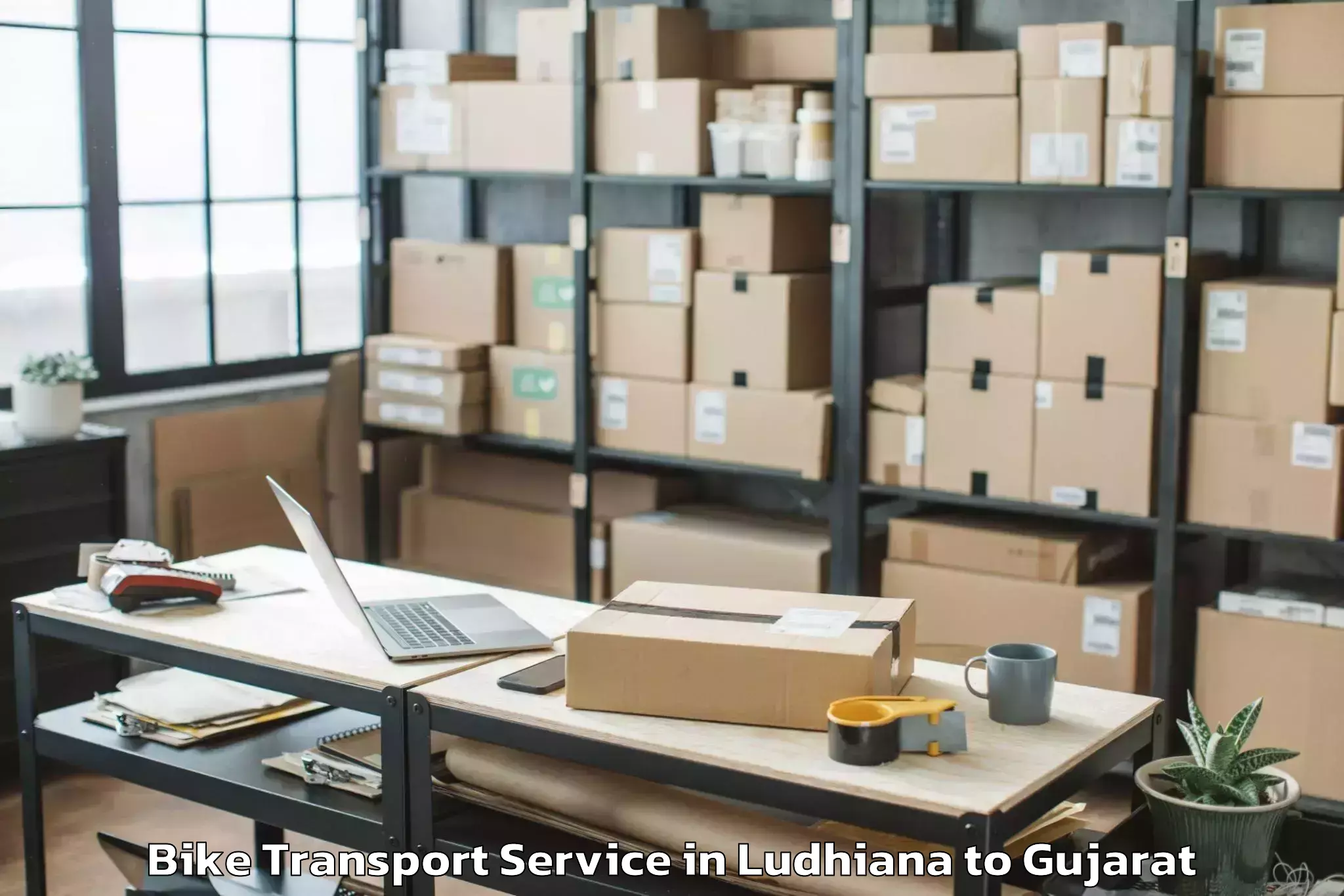 Book Ludhiana to Porbandar Bike Transport